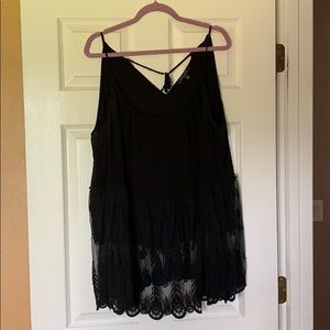 Black sleeveless top